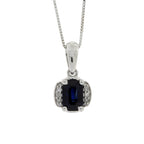 .63ct Sapphire Diamond Fashion Pendants 14KT White Gold