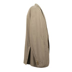 3 Roll 2 Button Trim Fit Cotton Suit // Tan