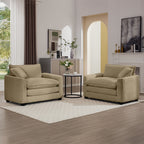 Modern Classic Fabric Single Chair Deep Seat Sofa With Pillow