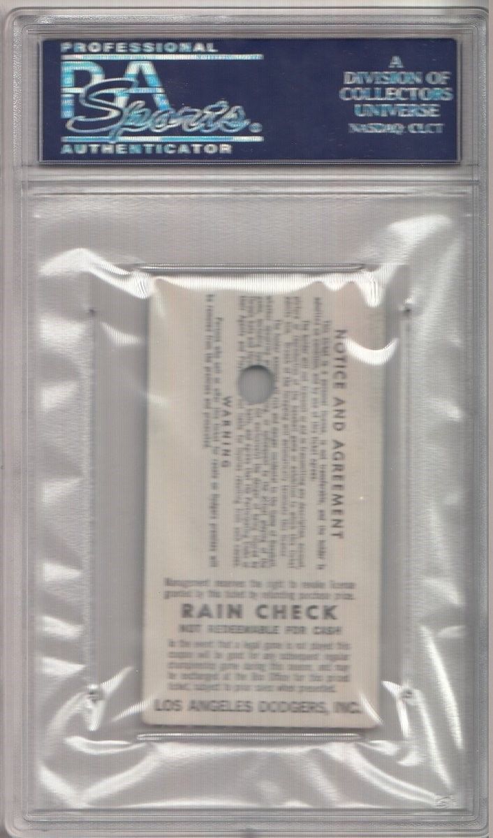 Ivan de Jesus MLB Debut Los Angeles Dodgers 1974 Slab Ticket Stub PSA 132089