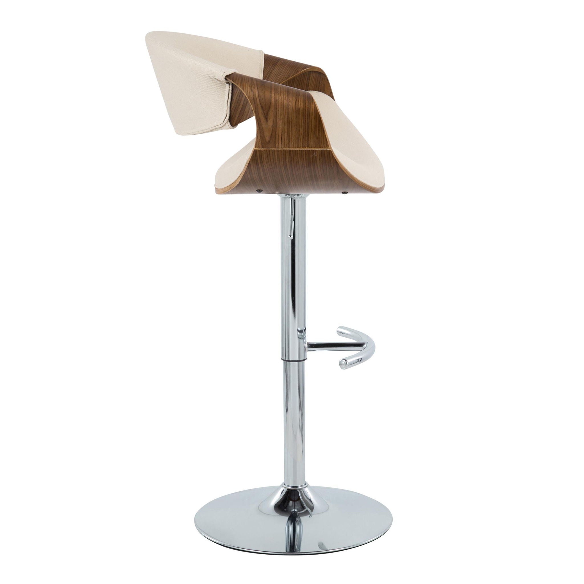 Curvo - Mid Century Modern Adjustable Barstool With Swivel (Set of 2) (2)