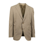 3 Roll 2 Button Trim Fit Cotton Suit // Tan
