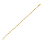 Moon Cut Bead Chain Bracelet in 14k Yellow Gold  (3.00 mm)