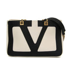 Valentino Garavani // Leather Viva Superstar Nappa Shoulder Bag // Black + Off-White // Pre-Owned