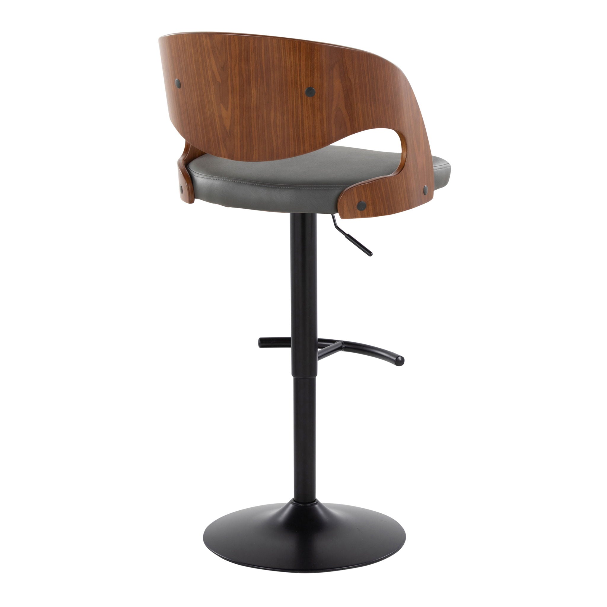 Pino - Mid Century Modern Adjustable Barstool With Swivel (Set of 2)