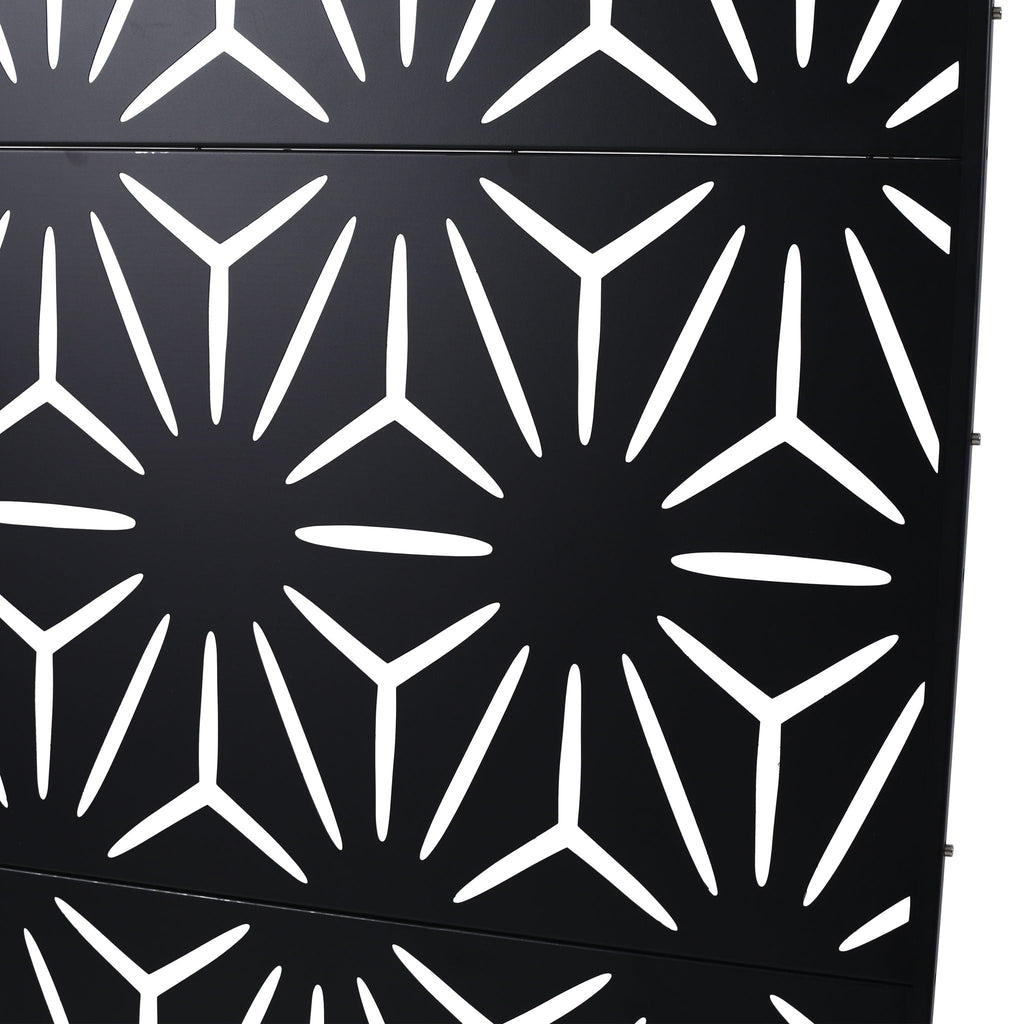 Outdoor & Indoor Metal Privacy Screen, Freestanding Decorative Panels