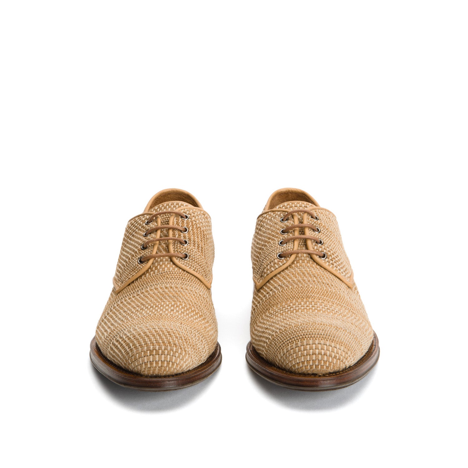 Vance Woven Leather Derby // Dark Tan