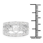 0.31 Carat Genuine White Diamond .925 Sterling Silver Ring