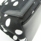 Balenciaga // Canvas + Leather Navy Cabas S Dot Tote // Black + White // Pre-Owned