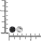 3.48 Carat Genuine Black Diamond 14K White Gold Earrings