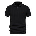 Knit Polo Shirt // Black