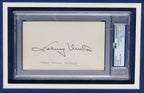 Johnny Unitas HOF Signed 3x5 Index Card w/ Photo Colts Framed PSA/DNA 191614