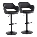 Margarite - Contemporary Adjustable Barstool With Swivel (Set of 2)