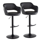 Margarite - Contemporary Adjustable Barstool With Swivel (Set of 2)