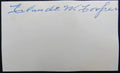 Claude Cooper 1916-1917 Phila. Philles d. 1974 Signed 3x5 Index Card