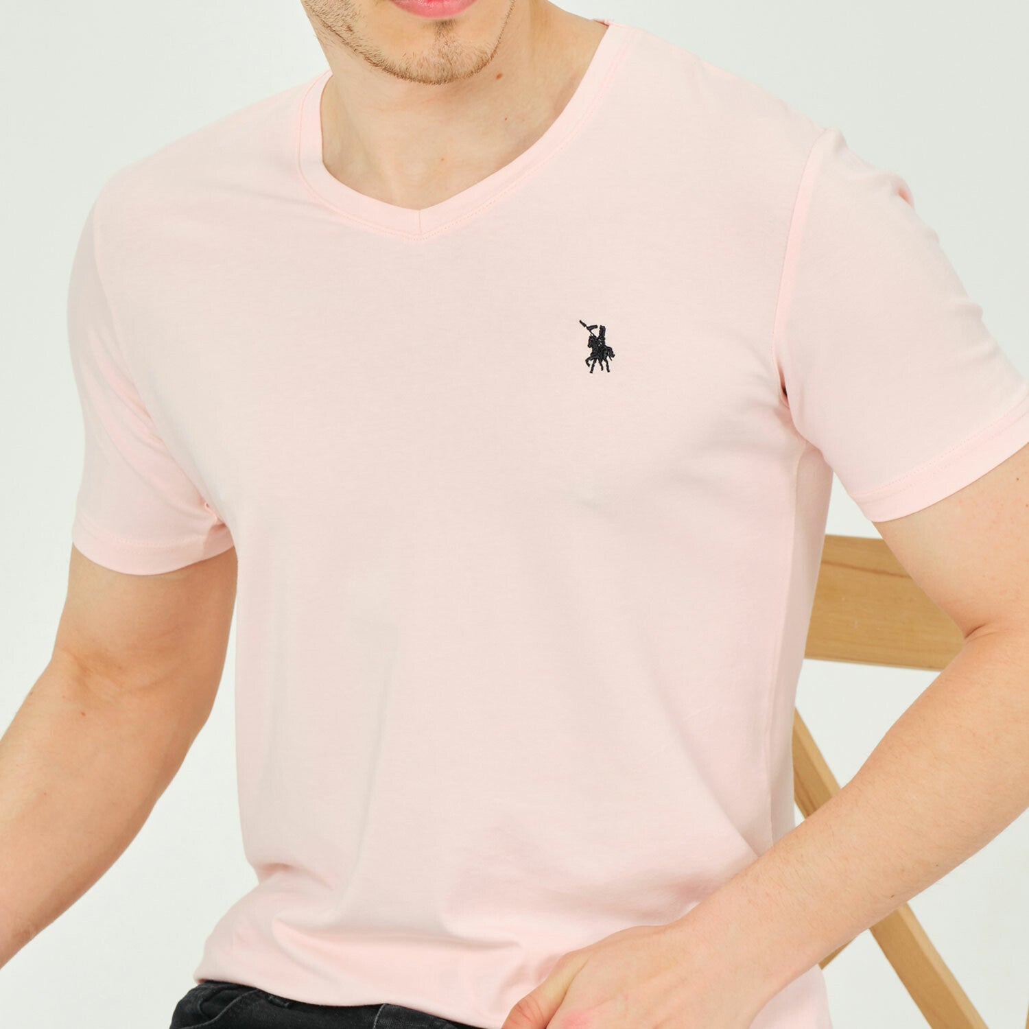 Alex V-Neck Shirt // Pink