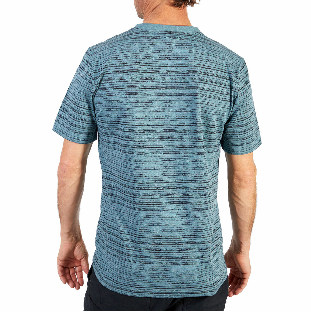 Henley Striped T-Shirt // Sage