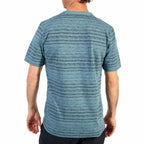 Henley Striped T-Shirt // Sage