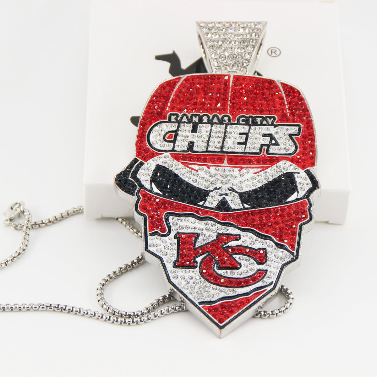 Newest Sports Team Logo Bandit Skull  Pendant Necklace – Iced Out Hip Hop Jewelry for True Fans