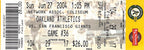 Barry Bonds Homerun #677 Run Scored #2000 Full Ticket Giants 6/27/2004 187606