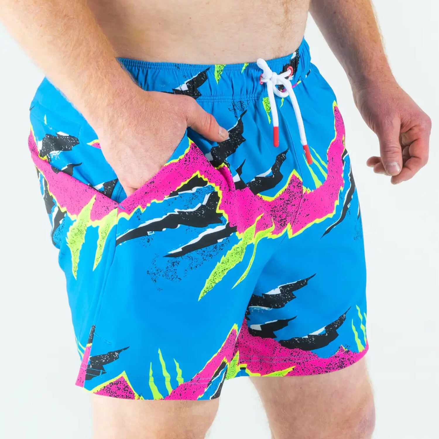 The Melted Popsicle // Retro Neon Ball Hammock® Pouch Swim Trunks
