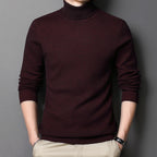Heathered Turtleneck // Burgundy