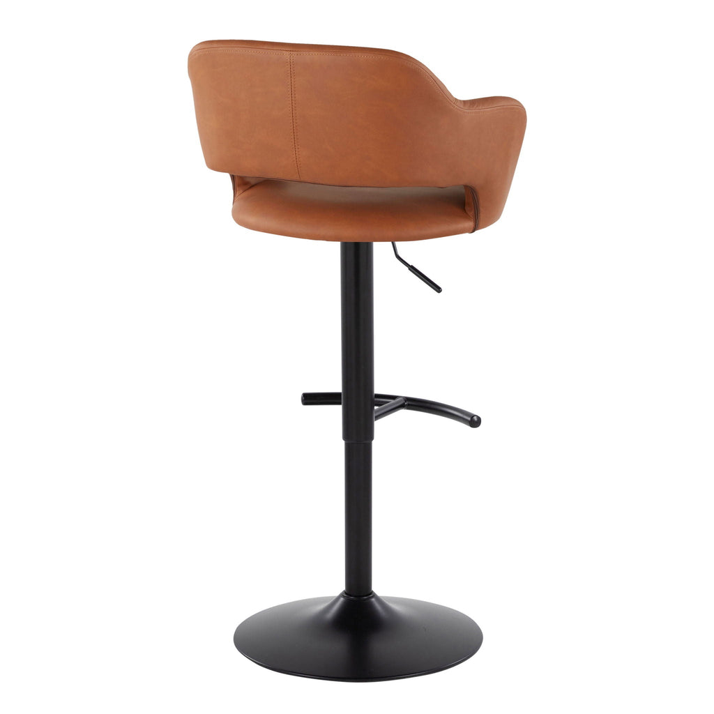 Margarite - Contemporary Adjustable Barstool With Swivel (Set of 2)