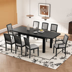 Topmax - Rustic Extendable Dining Table Set With Removable Leaf
