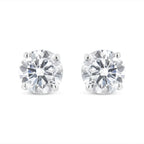 14K White Gold 5/8 Cttw Lab Grown Diamond 4-Prong Classic Stud Earrings (F-G Color, VS2-SI1 Clarity)