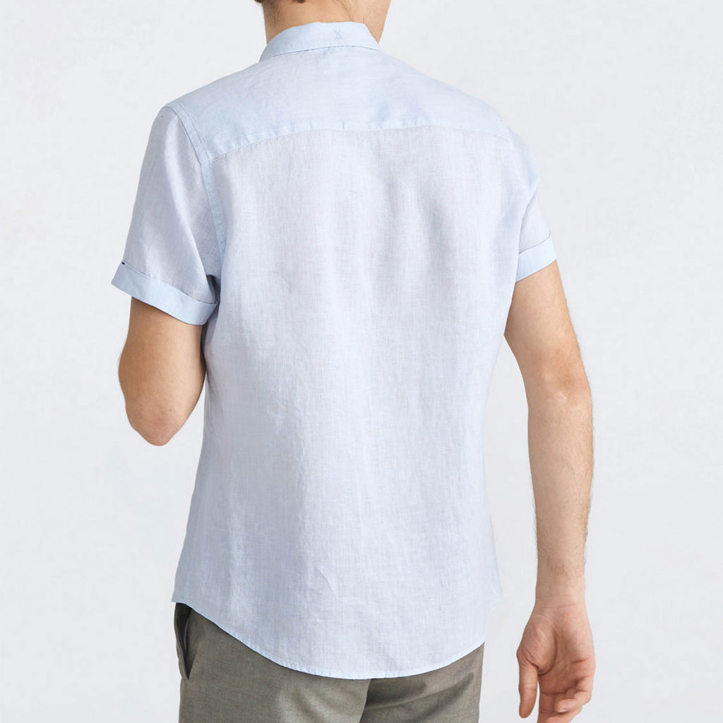 Canne Linen Short Sleeve // Blue