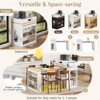 Extendable Dining Table With Folding Top