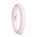 CORAL Domed Polish Finish Pink Ceramic Ring — 4mm