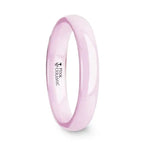 CORAL Domed Polish Finish Pink Ceramic Ring — 4mm