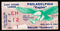 October 6, 1963 Ticket Stub Philadelphia Eagles vs. Dallas Cowboys 188434