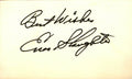Enos Slaughter HOF Yankees/Braves d.2002 Signed/Auto 3x5 Index Card 162471