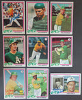 Lot of (9) Oakland A's Autographed 1978 TOPPS Baseball Cards 183163