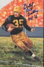 Bill Dudley HOF Autographed/Insc Goal Line Art GLAC Postcard Redskins JSA 177809