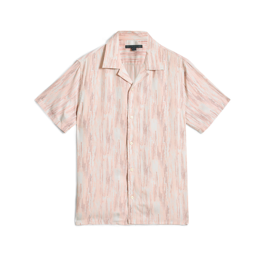Dan // Camp Collar Shirt in Print // Grapefruit