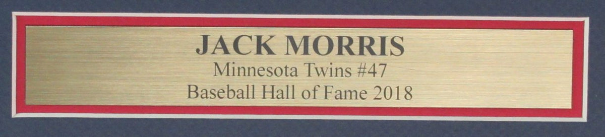 Jack Morris HOF Signed/Autographed 8x10 Photo Minnesota Twins Framed JSA 190840