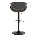 Curvo - Mid Century Modern Adjustable Barstool With Swivel (Set of 2)