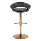 Posh - Contemporary / Glam Adjustable Barstool With Swivel (Set of 2)