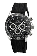 Preston Sport Silicone Silver Tone & Black Men's Watch 1037BPRR