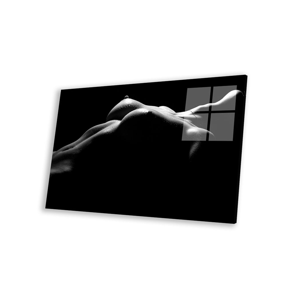 Nude Woman's Chest And Bresst In A Black And White Sensual Bodyscape Print // Alessandro Della Torre
