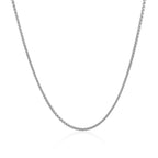14k White Gold Round Wheat Chain 1.2mm