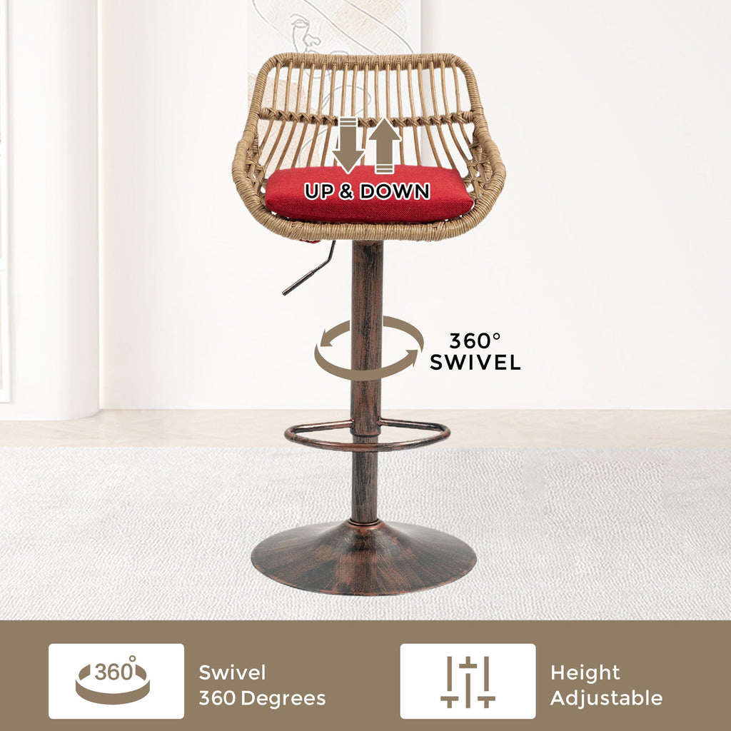 Modern Swivel Bar Stools Adjustable Counter Chairs