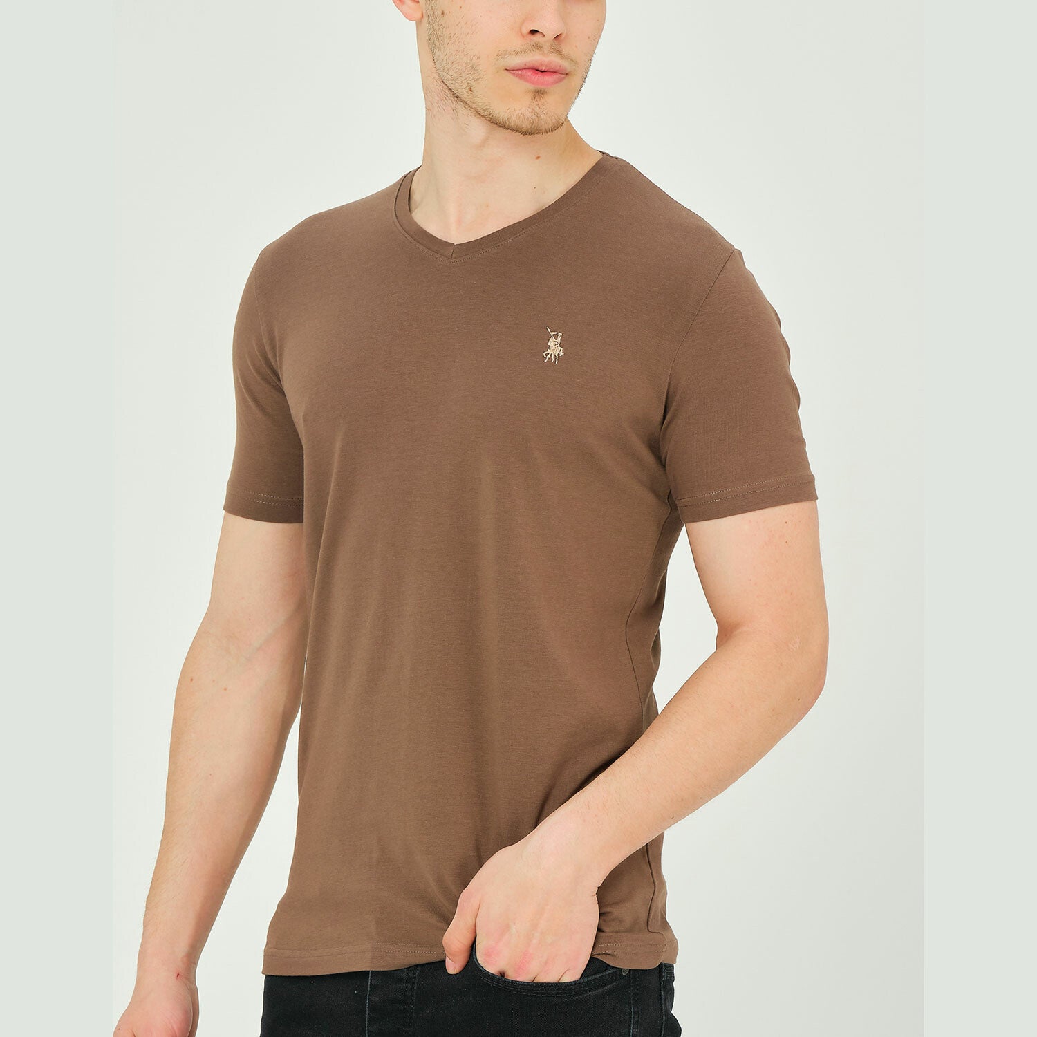 Alex V-Neck Shirt // Brown