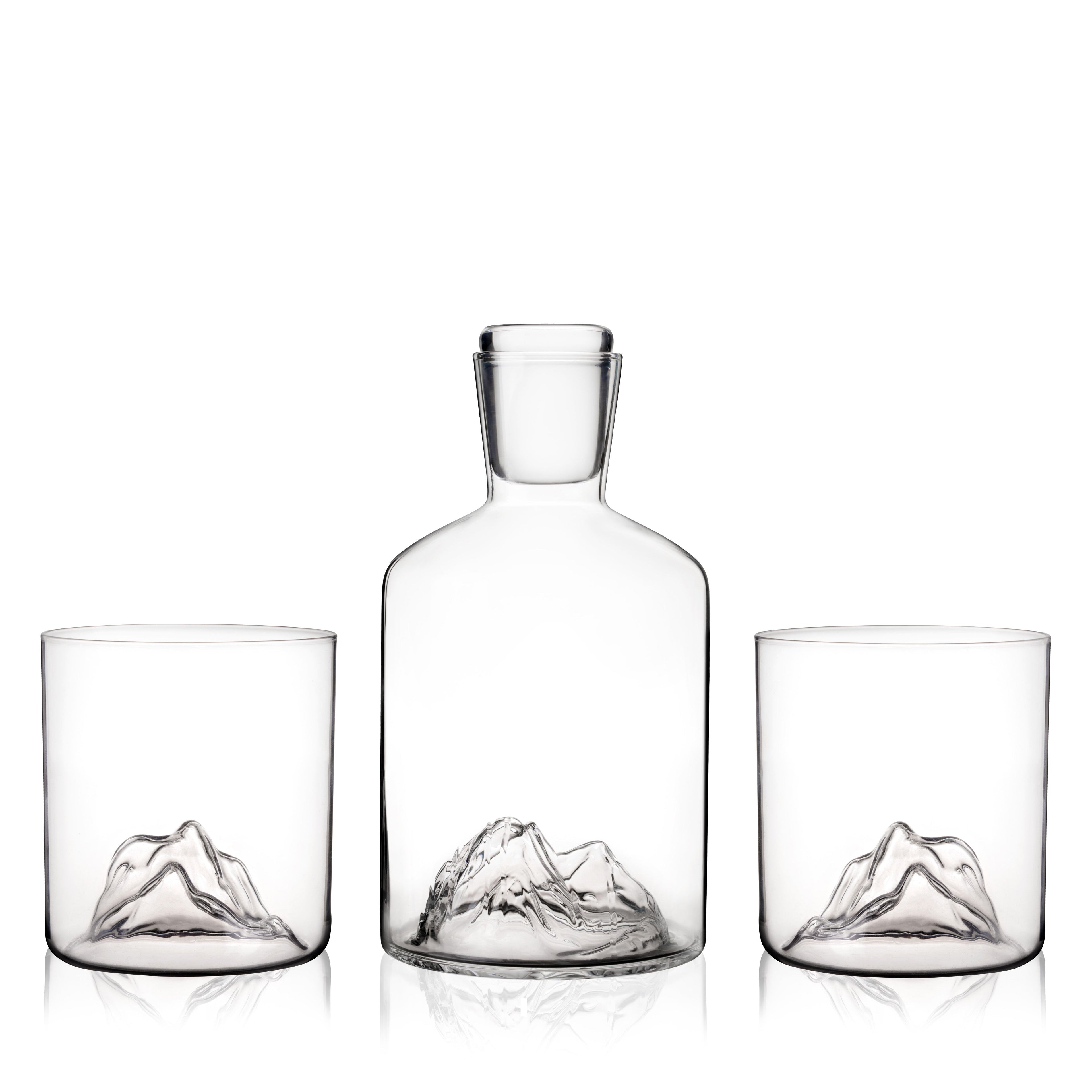 Mountain Crystal Decanter and Tumbler Set