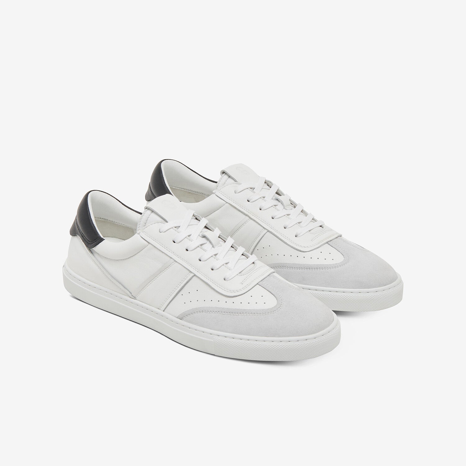 Charlie Leather & Suede Sneakers // White