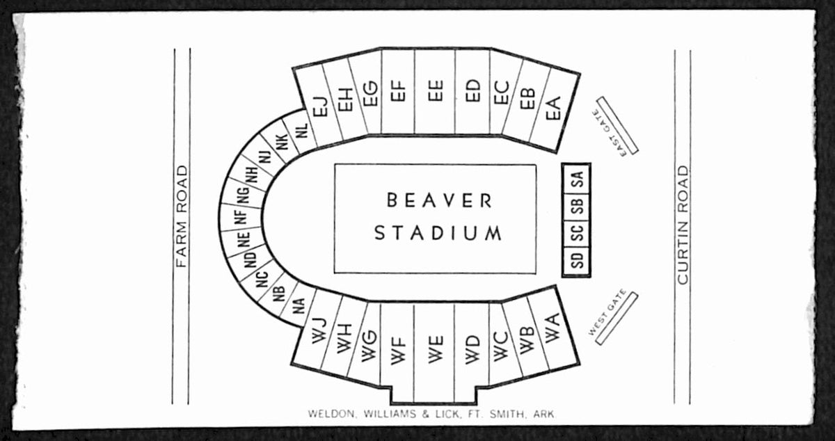 October 31, 1972 Syracuse  vs. Penn State College Football  Ticket Stub 189879