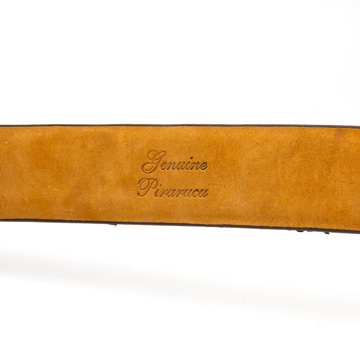 Olivieri Pirarucu Leather Belt // Gray